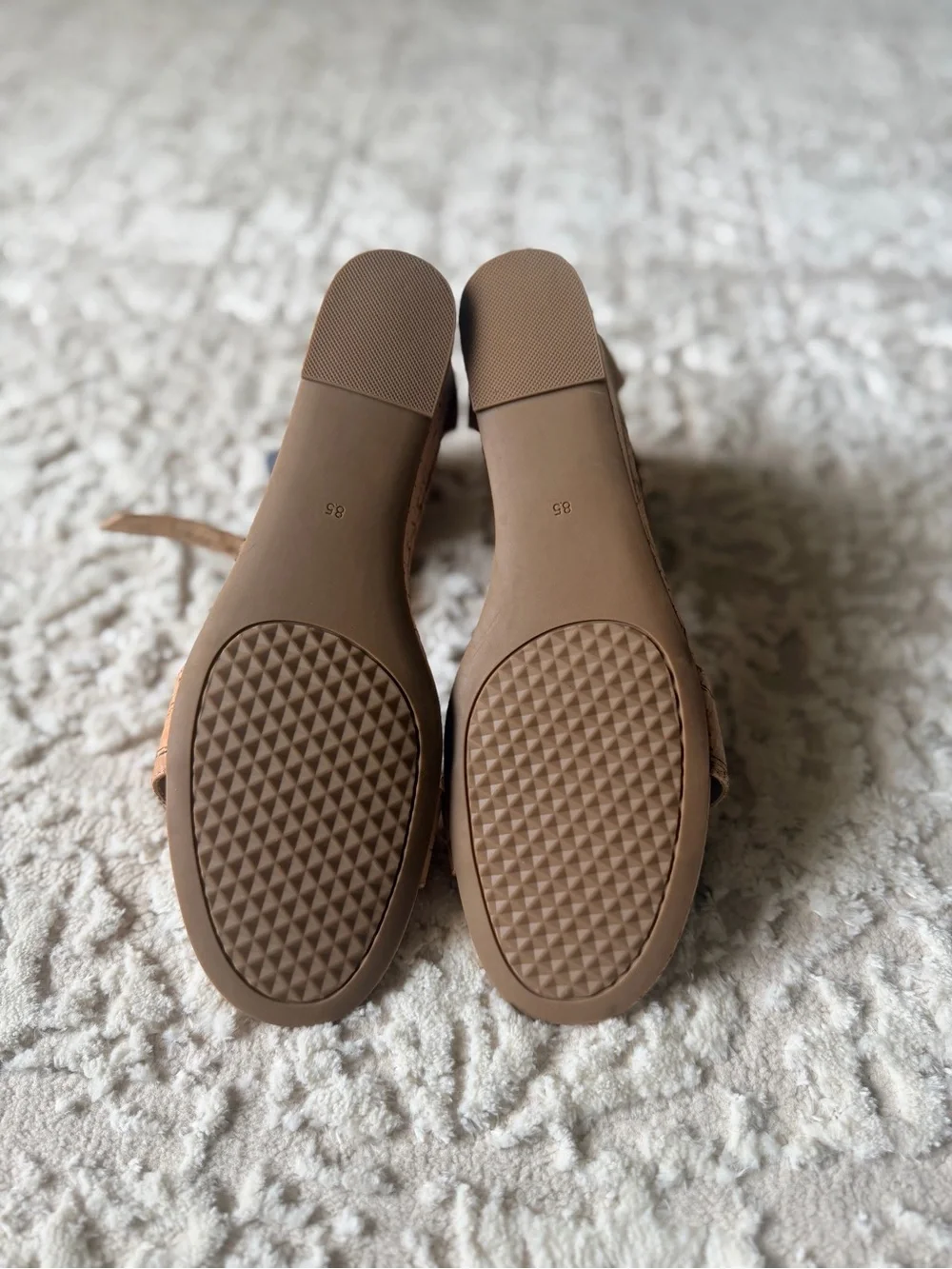 AEROSOLES Natural Cork Ankle-Strap Wedge Sandal